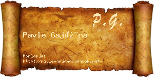 Pavle Gajána névjegykártya